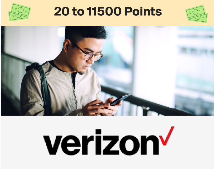 Verizon 20 to 11500 Points