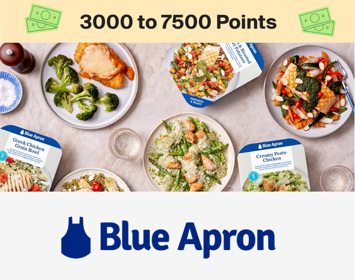 Blue Apron 3000 to 7500 Points