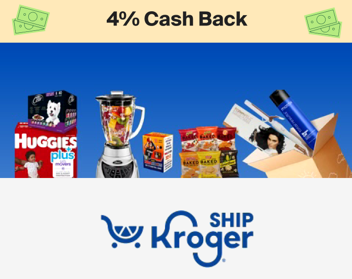Kroger Ship 4% Cash Back