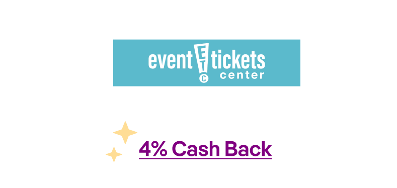 Event Tickets Center 4% Cash Back