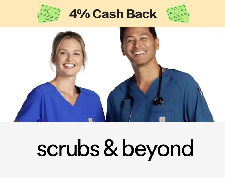 Scrubs & Beyond 4% Cash Back