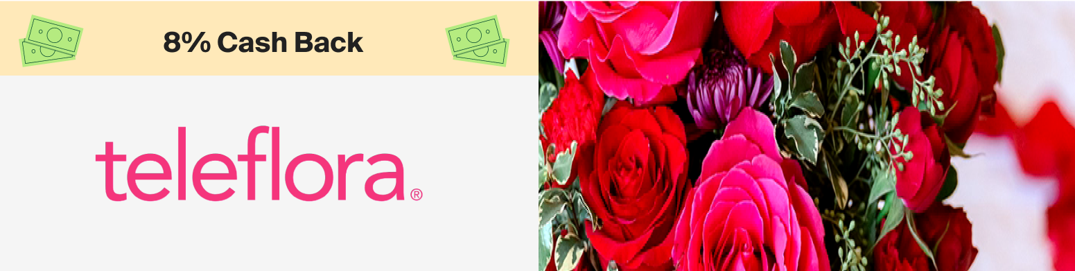 Teleflora 8% Cash Back