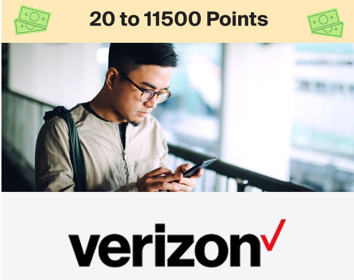 Verizon 20 to 11500 Points