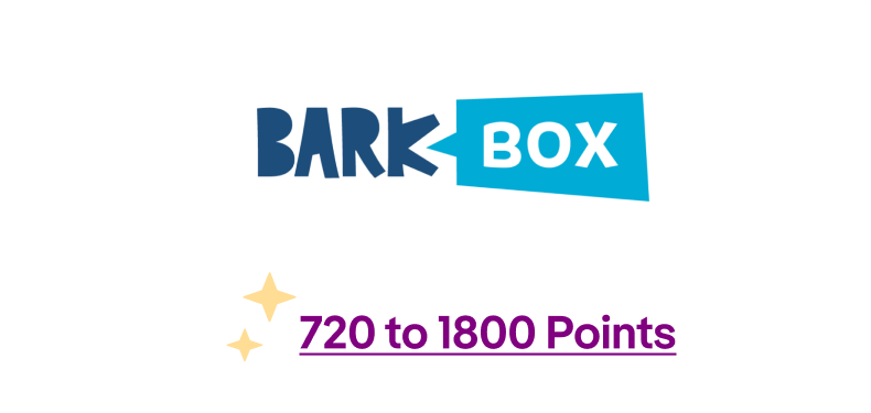 BarkBox 720 to 1800 Points