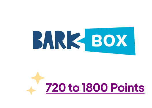 BarkBox 720 to 1800 Points