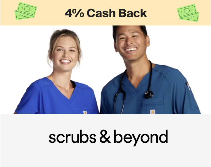 Scrubs & Beyond 4% Cash Back
