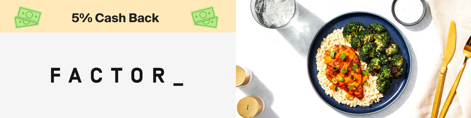 Factor Meals 5% Cash Back