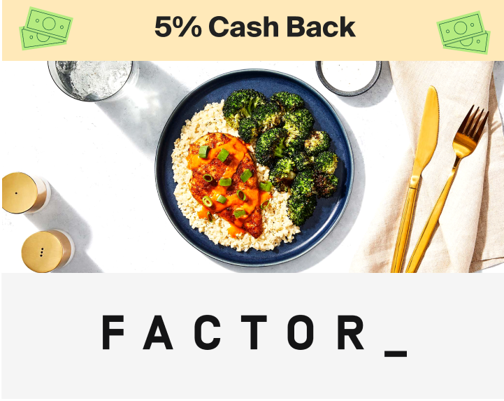 Factor Meals 5% Cash Back