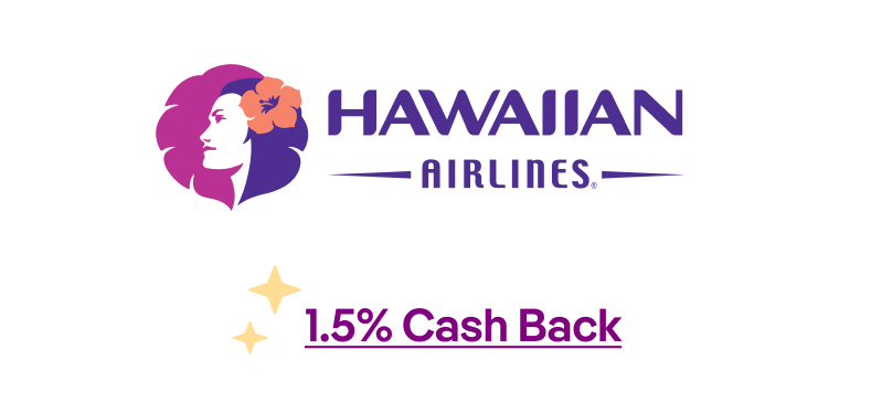 Hawaiian Airlines 1.5% Cash Back