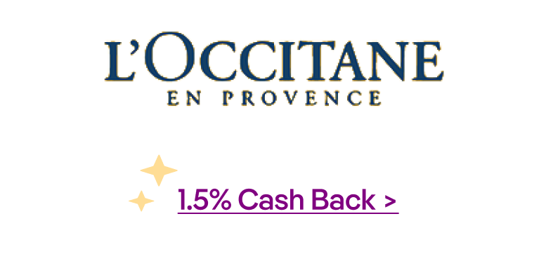 L’Occitane 1.5% Cash Back 