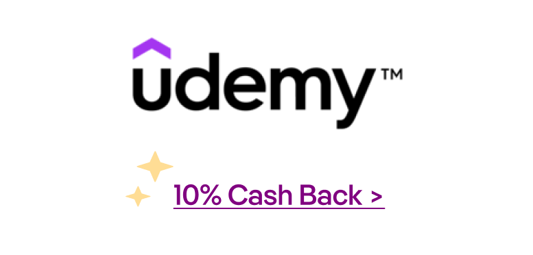 Udemy 10% Cash Back 