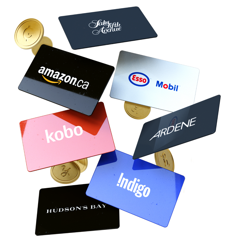 Gift cards floating