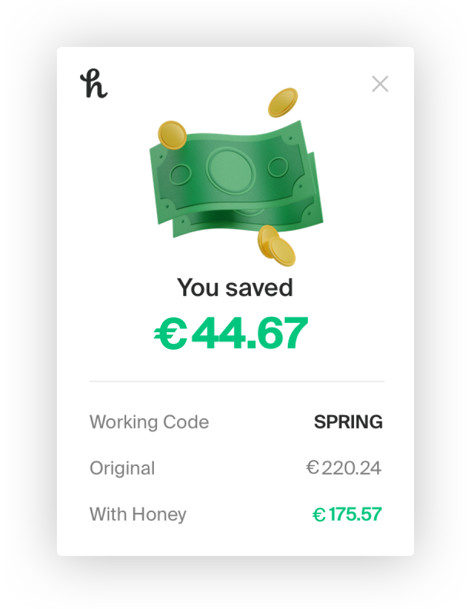 Savings alert overlapping image of box being picked up from doorstep