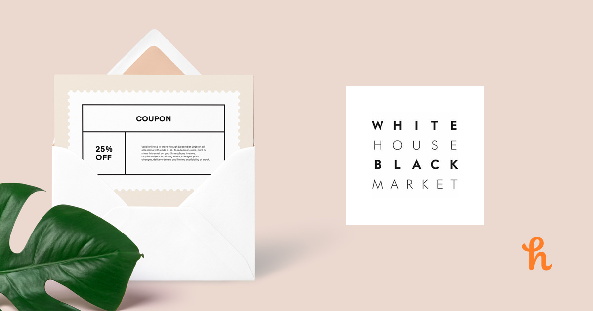 White house black 2025 market promo code 2019